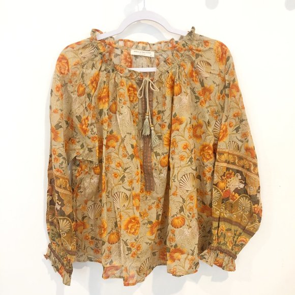 Spell & the Gypsy Seashell Blouse NEW Floral Top - Picture 2 of 16